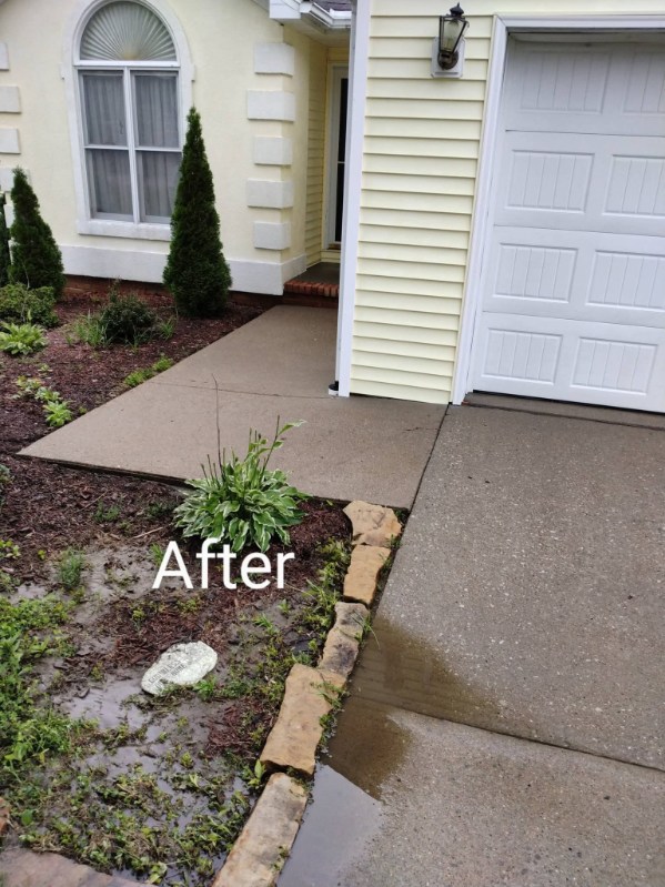 Before and after Driveway Cleaning